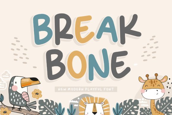 Break Bone: A Quirky and Friendly Display Font for Editorial Design