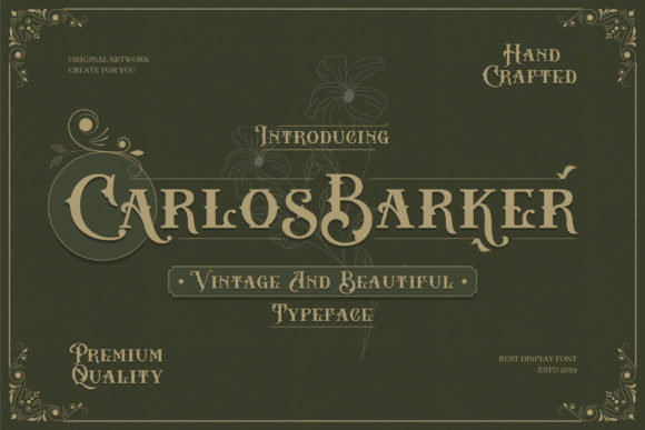 Carlos Barker: A Vintage Display Font for Makers