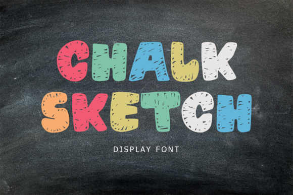 Chalk Sketch: A Bold and Colorful Display Font for Web Design