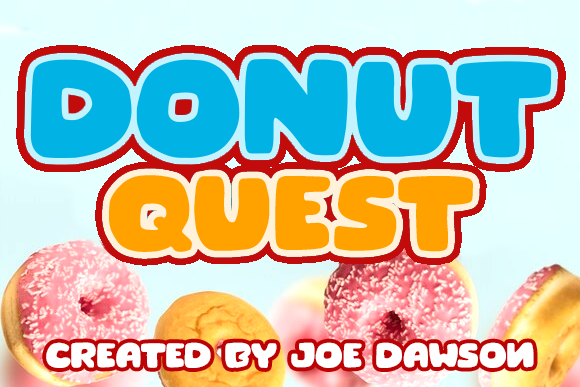 Donut Quest: A Playful Display Font for Creative Makers