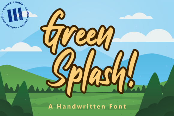 Green Splash: A Distinct Handwritten Font for Elegant Web Design
