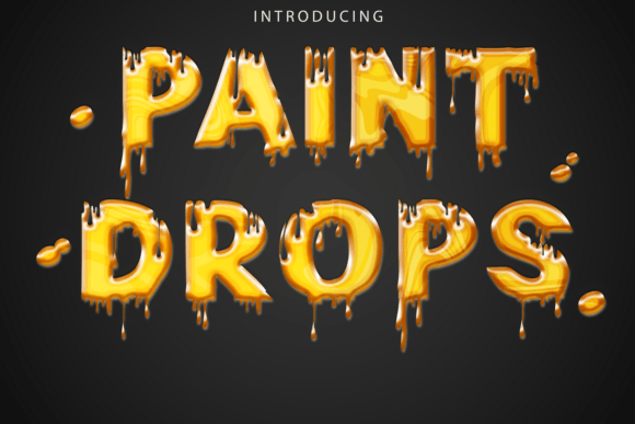 Paint Drops: A Bold and Unique Display Font for Creative Designs