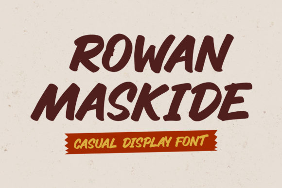 Rowan Maskide: A Chunky and Casual Display Font for Creative Projects