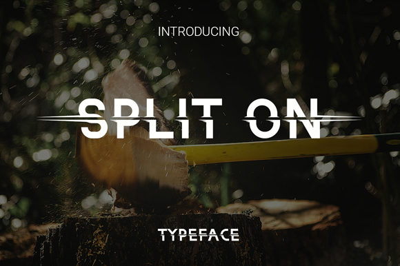 Split On: A Unique Display Font for Creative Projects