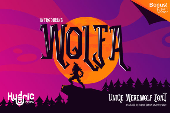 Wolfa: A Unique Display Font for Creative Halloween Campaigns